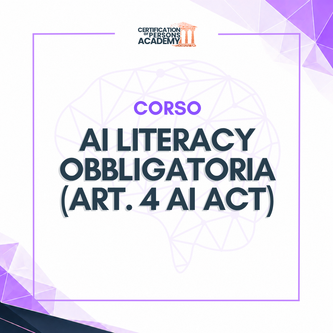 Corso AI literacy obbligatoria (art. 4 AI Act)